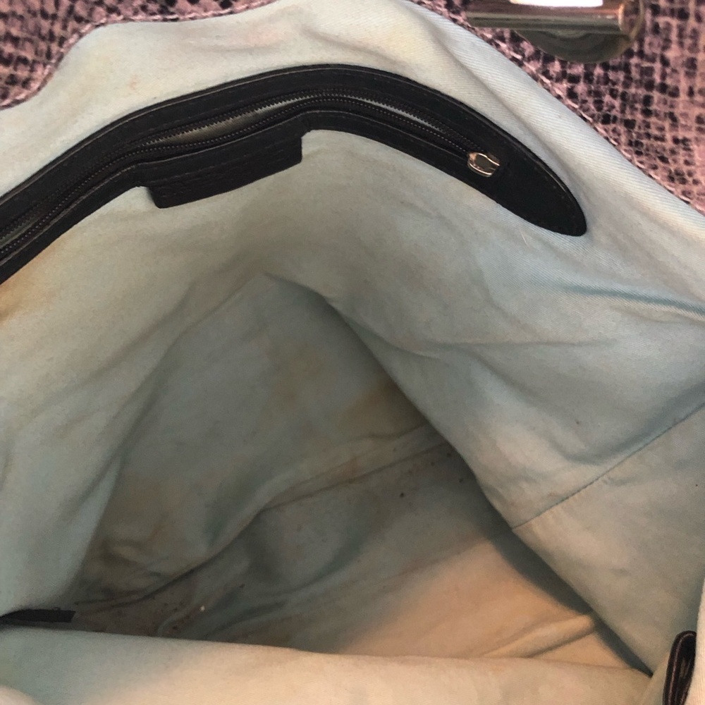 Cynthia Rowley Python Pattern Leather Tote OS - Picture 15 of 15